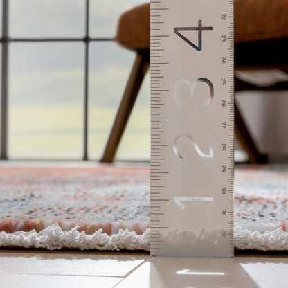 Regen Bohemian Modern Abstract Distressed Multi 2'3" x 7'3" Runner Rug Well Woven