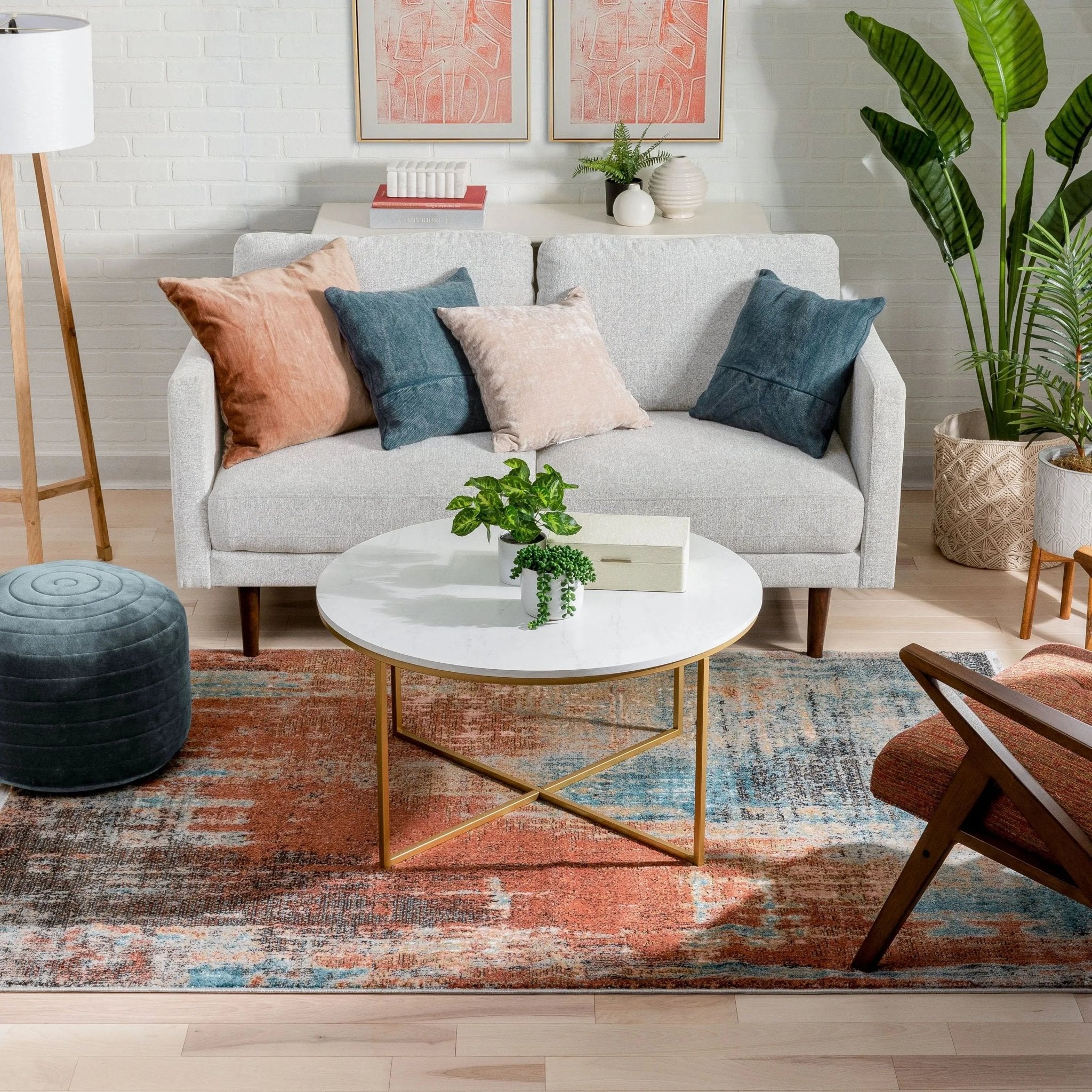 Regen Bohemian Modern Abstract Distressed Multi 2'3" x 7'3" Runner Rug Well Woven