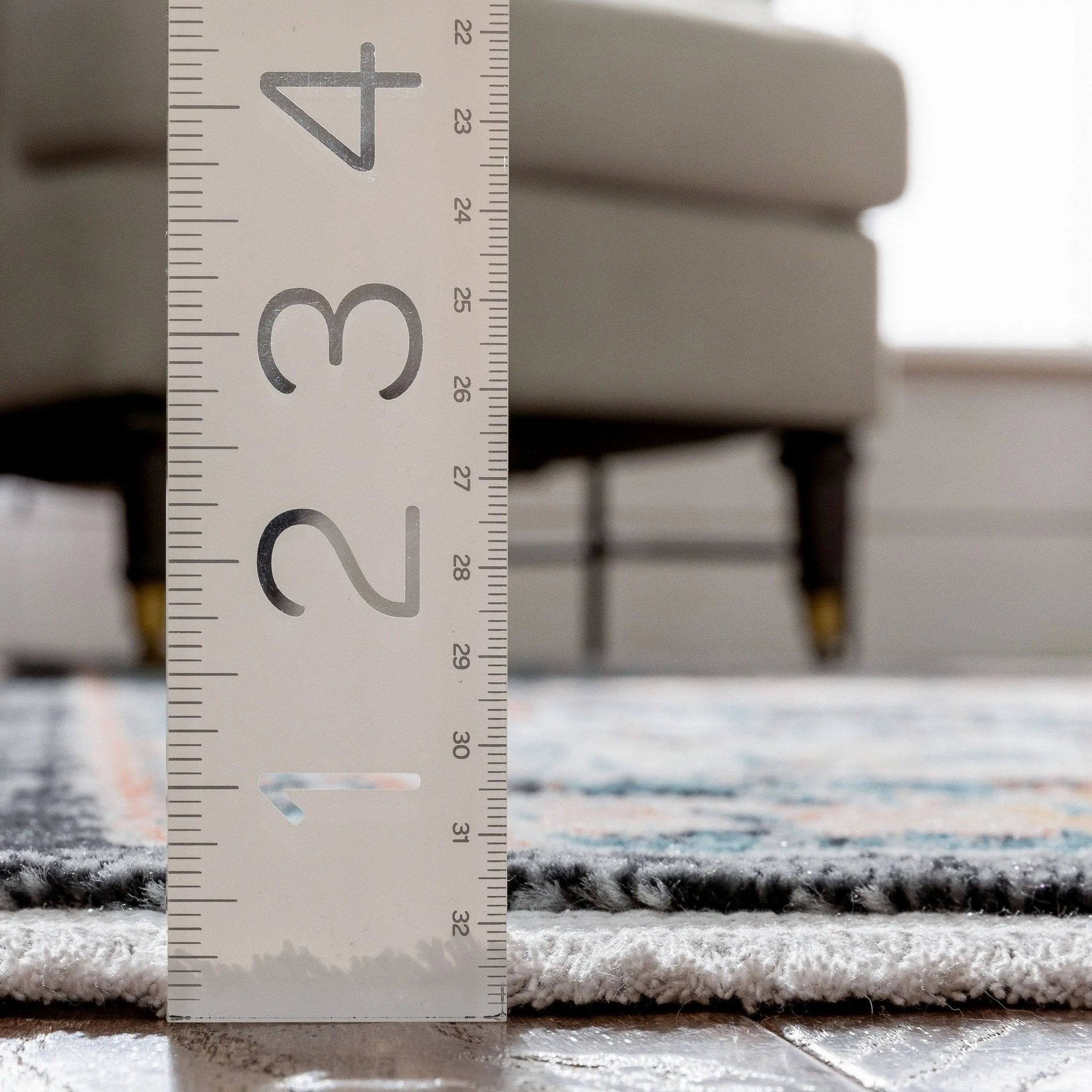 Minos Vintage Bohemian Oriental Floral Black Rug Well Woven