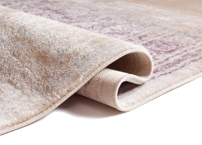 Melange Lavender Vintage Modern Rug Well Woven