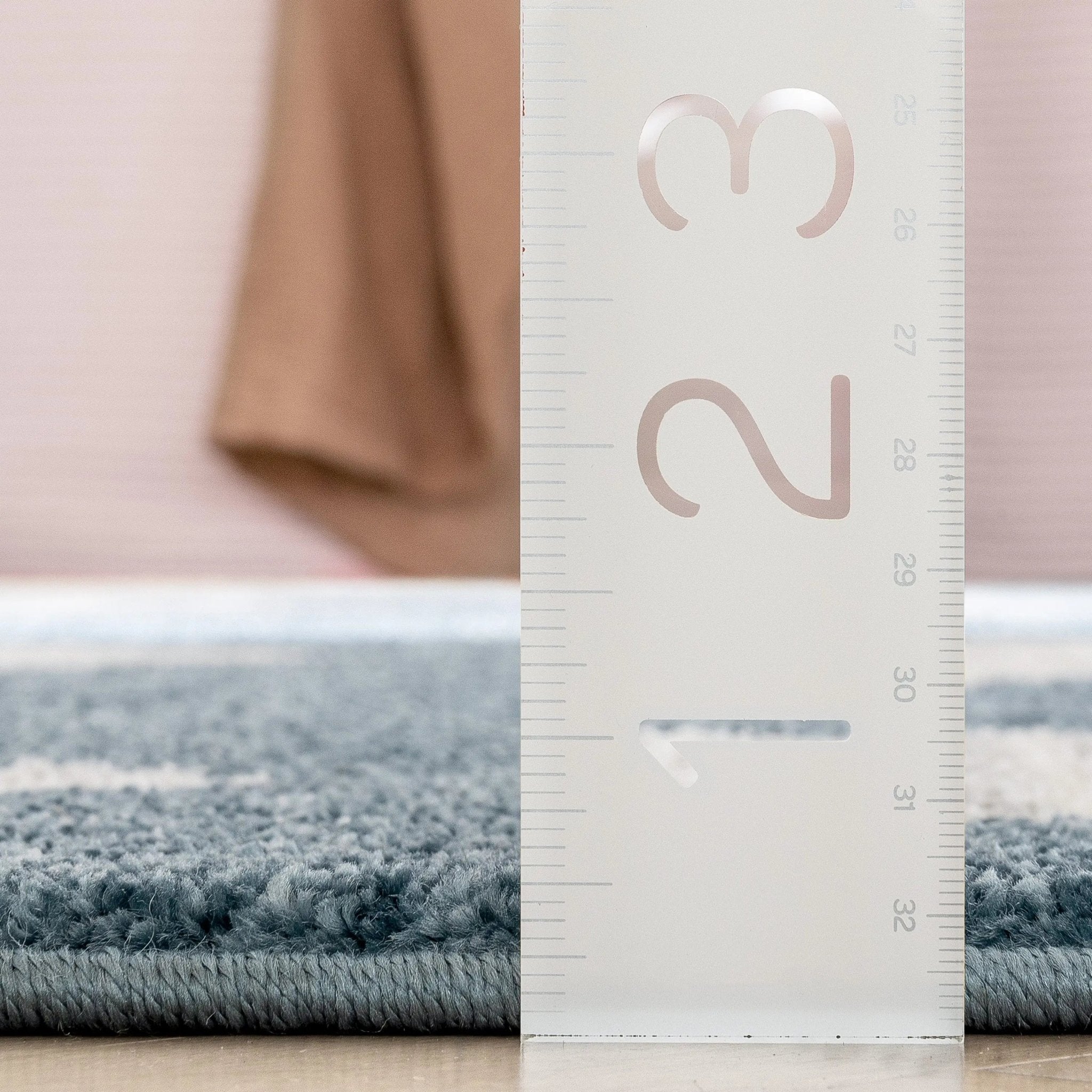 Triangles Modern Geometric Pattern Blue Kids Rug Well Woven