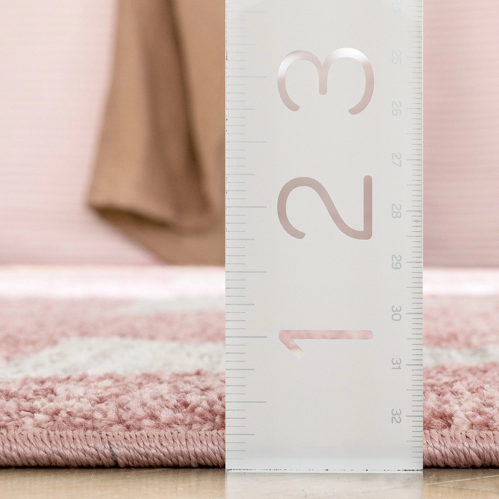 Triangles Modern Geometric Pattern Pink Kids Rug Well Woven