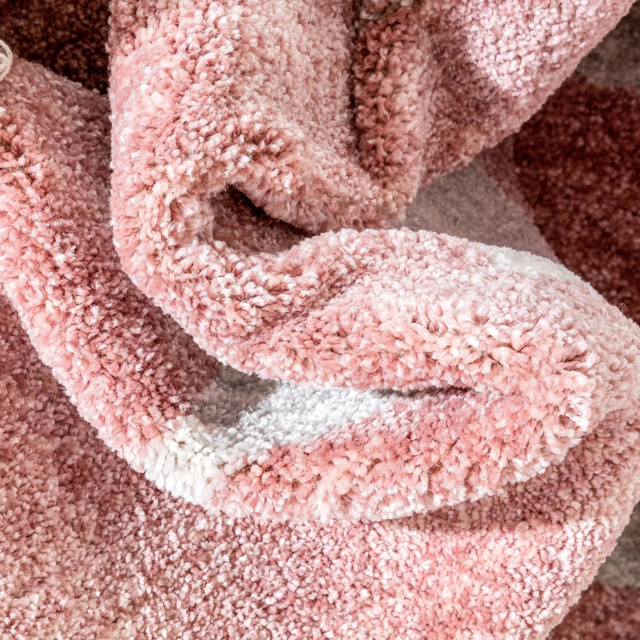 Triangles Modern Geometric Pattern Pink Kids Rug Well Woven