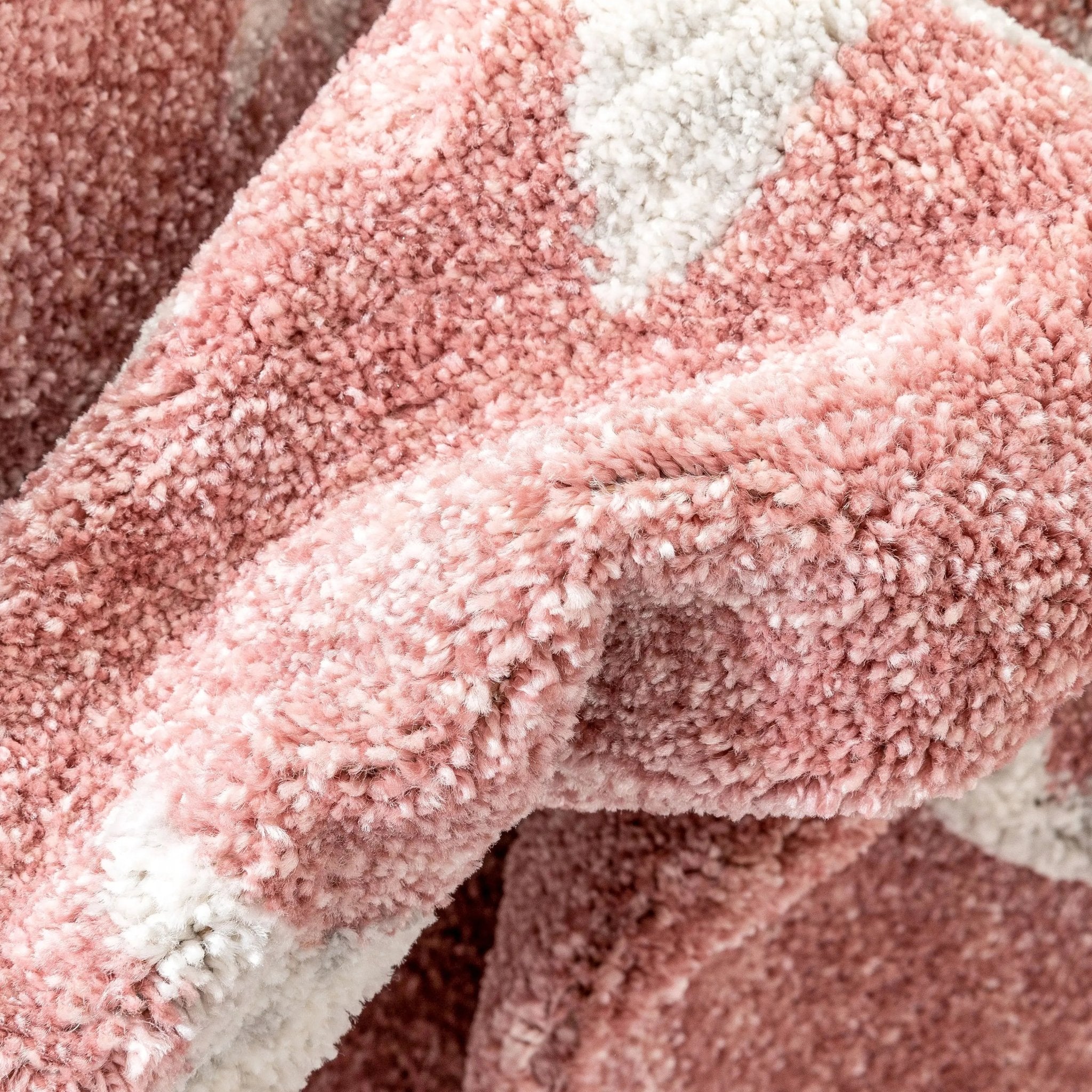 Stars Modern Geometric Pink Kids Rug Well Woven