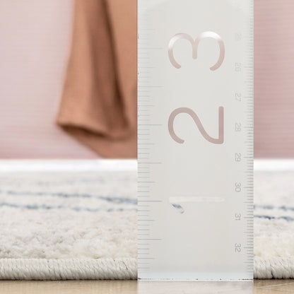 Reeve Modern Chevron Zig-Zag Blue Ivory Kids Rug Well Woven