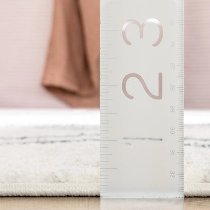 Reeve Modern Chevron Zig-Zag Grey Ivory Kids Rug Well Woven