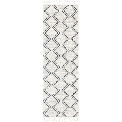 Reeve Modern Chevron Zig-Zag Grey Ivory Kids Rug Well Woven
