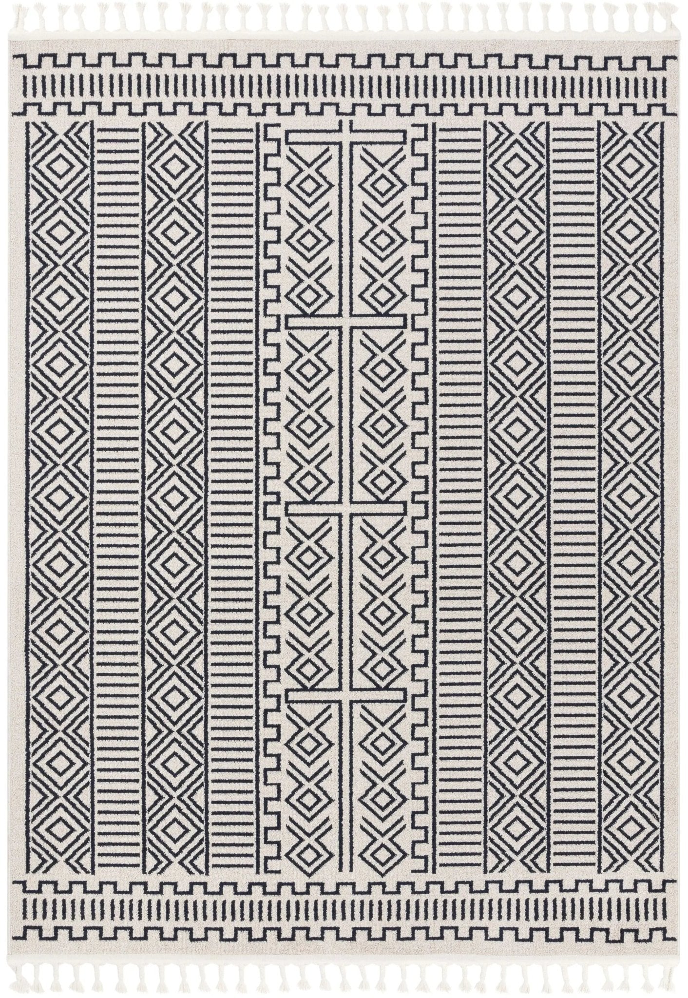 Dora Tribal Moroccan Geometric Dark Blue Kilim-Style Rug Well Woven
