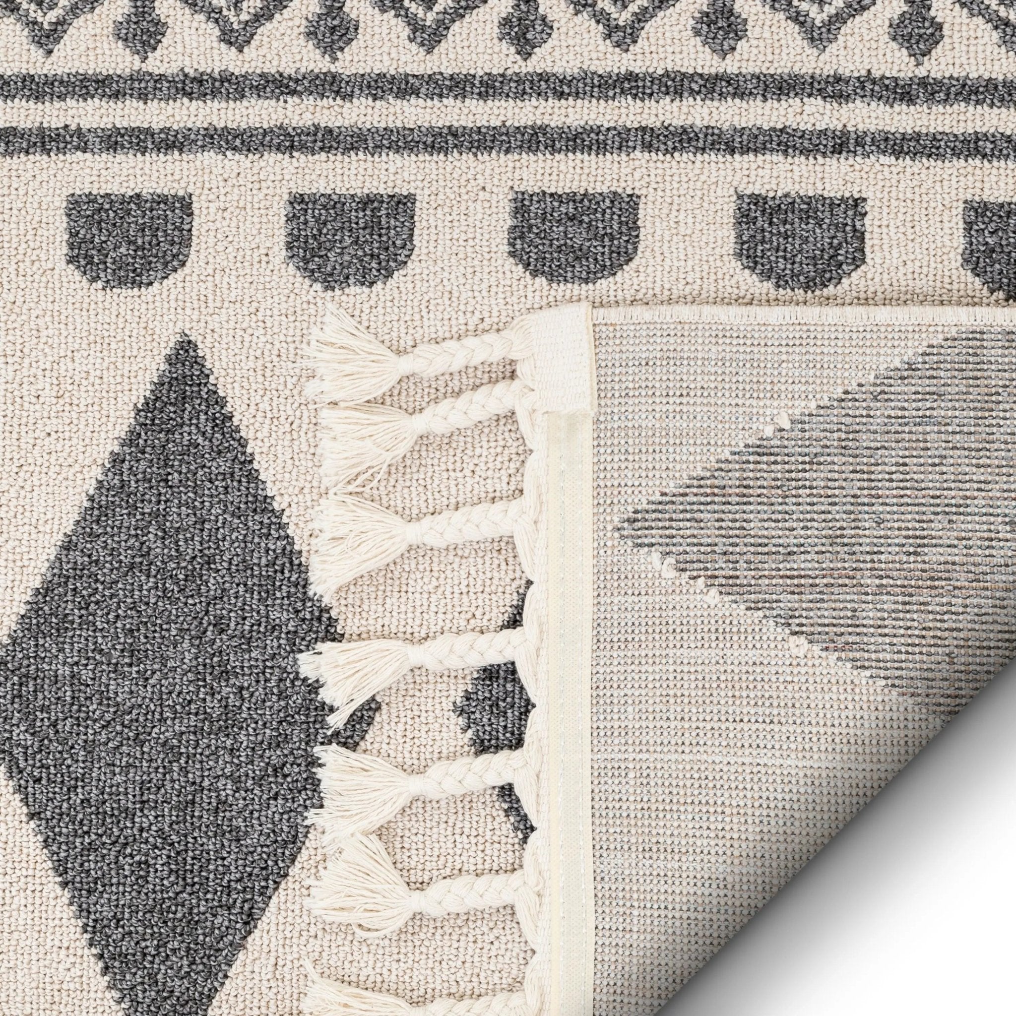 Cruce Tribal Moroccan Geometric Grey Kilim-Style Rug Well Woven