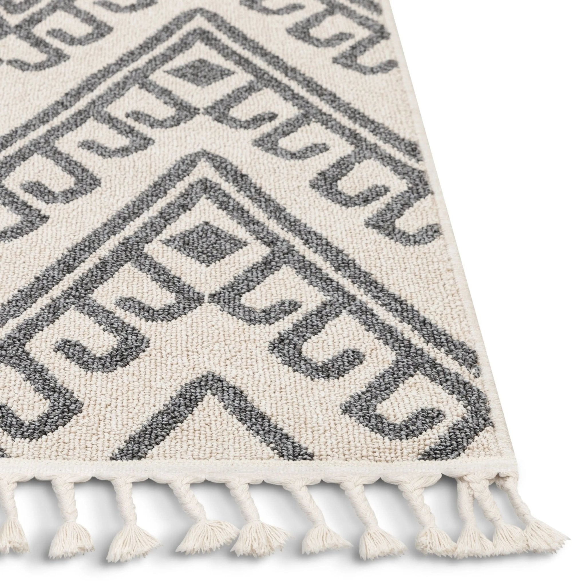Tico Geometric Tribal Beige 5'3" x 7'3" Kilim-Style Rug Well Woven
