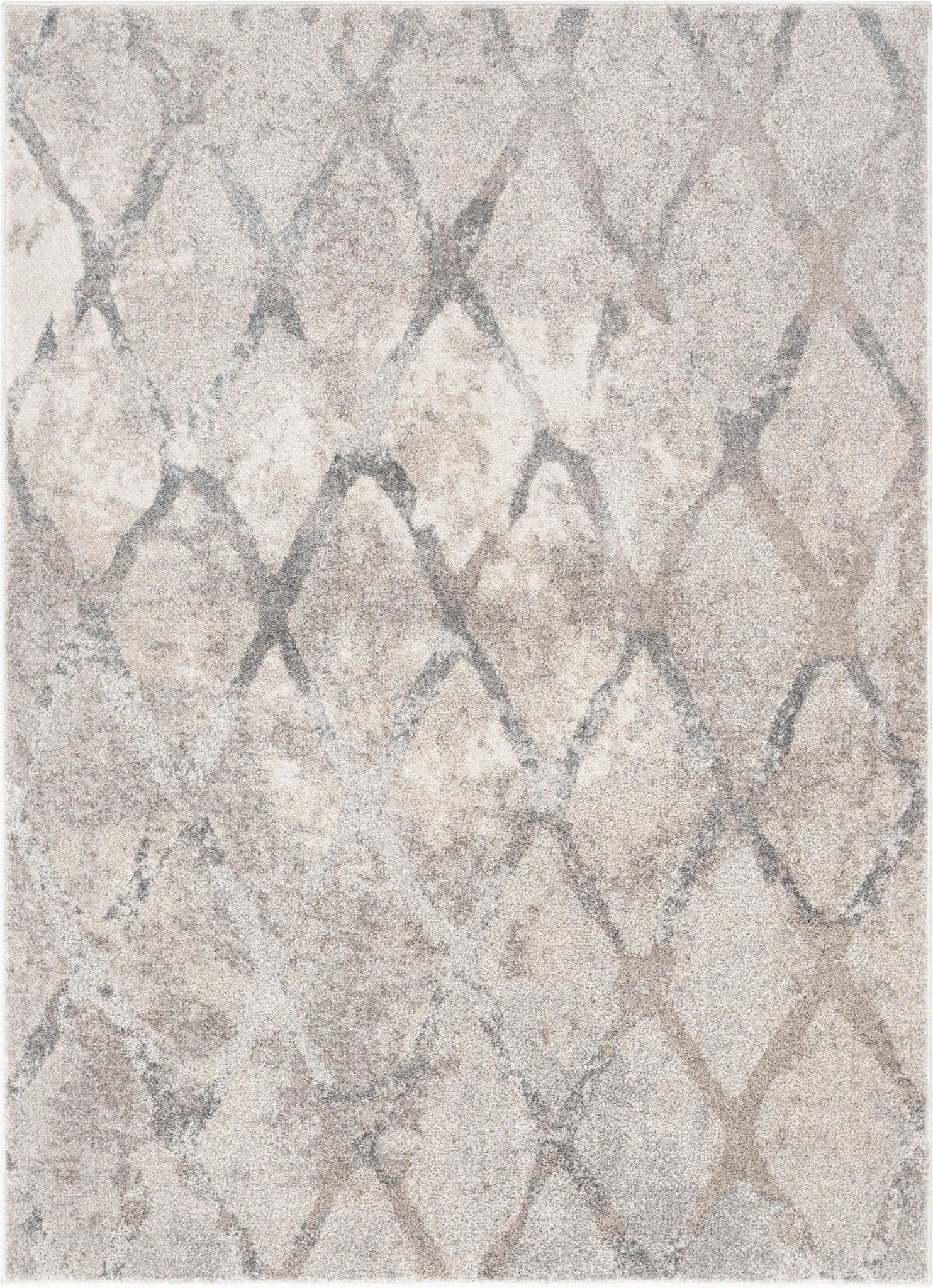 Cecil Moroccan Lattice Trellis Ivory Vintage Rug Well Woven