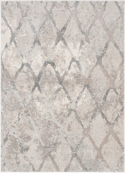 Cecil Moroccan Lattice Trellis Ivory Vintage Rug Well Woven