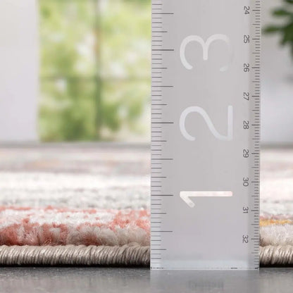 Gwendolyn Blush Bohemian Oriental Medallion Rug Well Woven