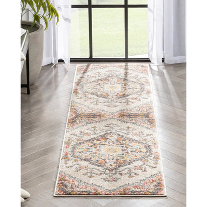 Gwendolyn Blush Bohemian Oriental Medallion Rug Well Woven