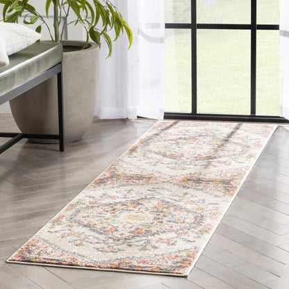 Gwendolyn Blush Bohemian Oriental Medallion Rug Well Woven