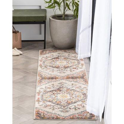 Gwendolyn Blush Bohemian Oriental Medallion Rug Well Woven