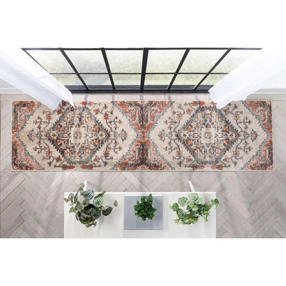 Gwendolyn Blush Bohemian Oriental Medallion Rug Well Woven