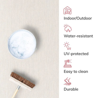 Leif Nordic Geometric Pattern Indoor Outdoor Ivory Flatweave Rug Well Woven