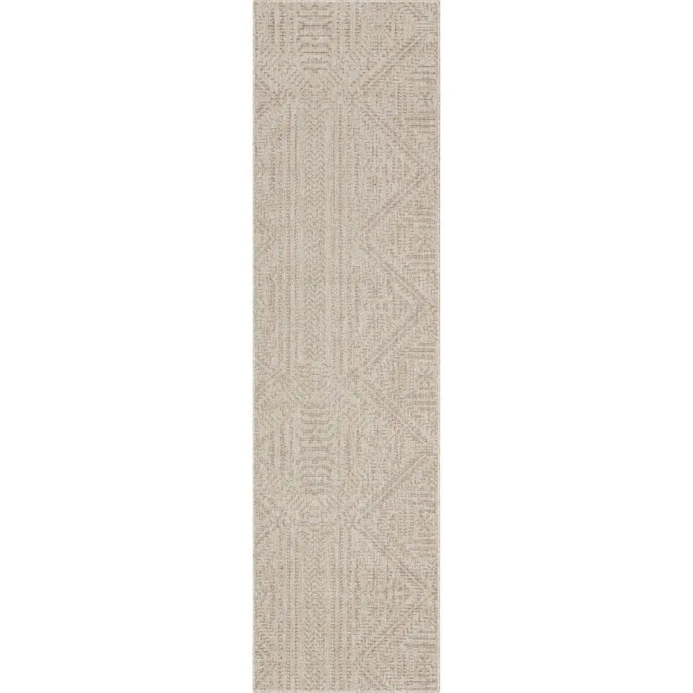 Khalo Tribal Indoor/Outdoor Beige Flat-Weave 5'3" x 7'3" Rug Well Woven