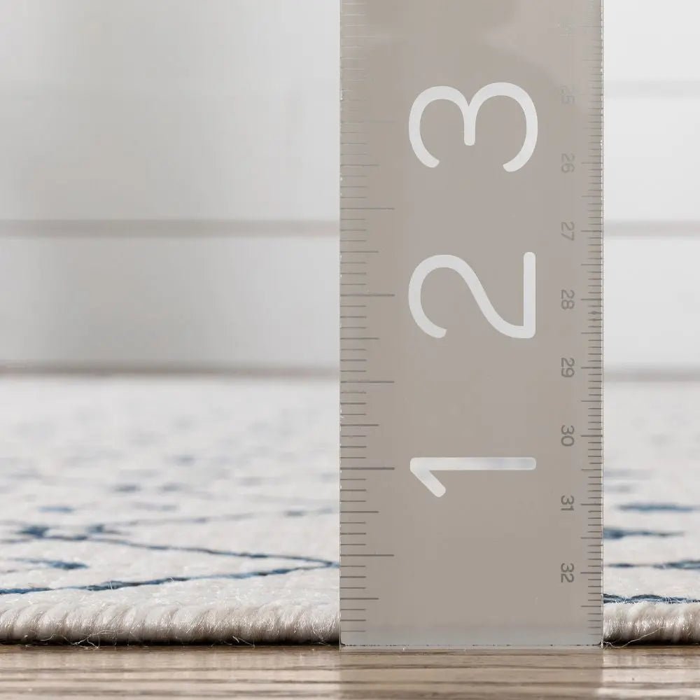 Nord Moroccan Tribal Indoor Outdoor Light Blue Flatweave Rug Well Woven