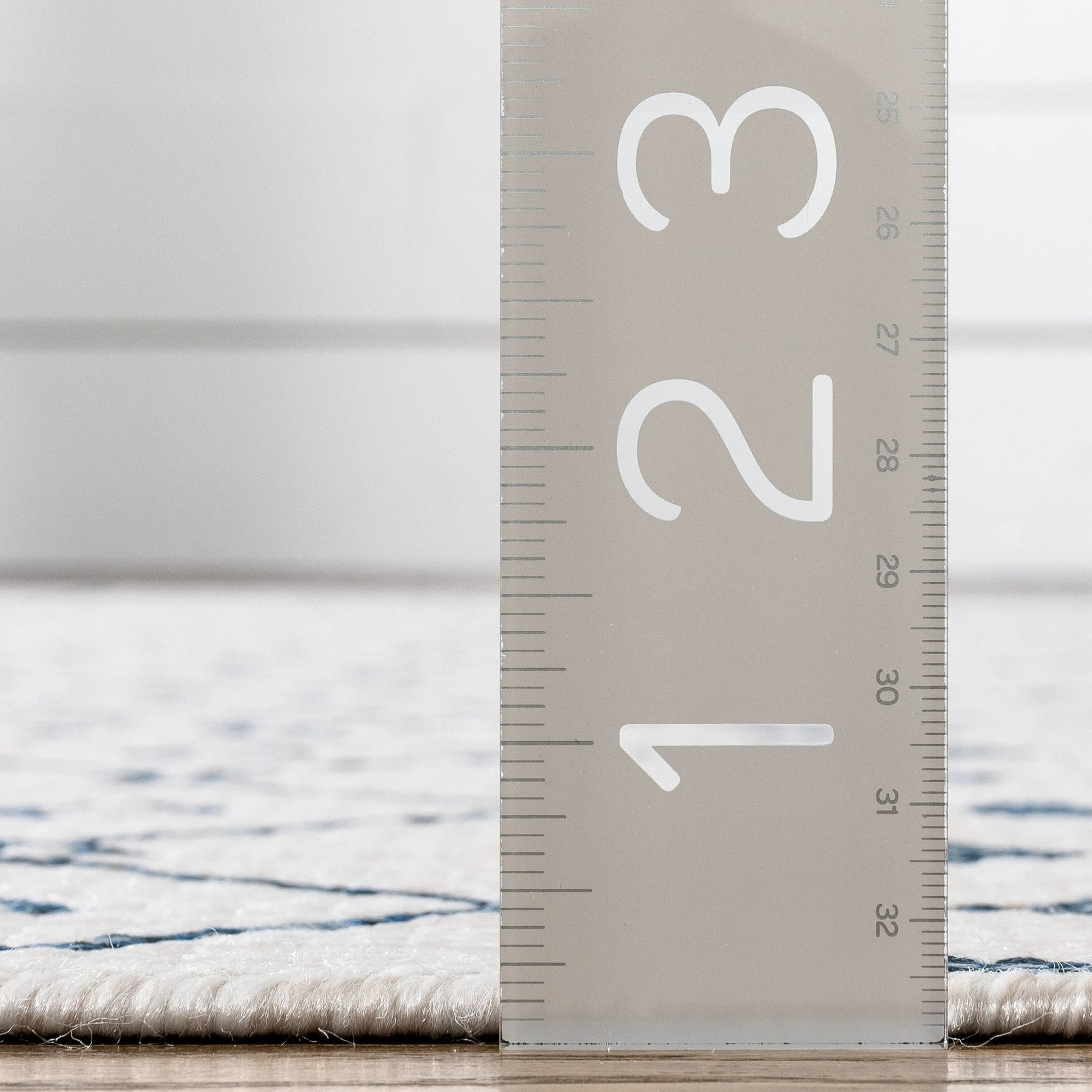 Custom Size Runner Nord Nordic Lattice Pattern Light Blue 31 Inches Width x Choose Your Length Hallway Indoor/Outdoor Runner Rug Well Woven