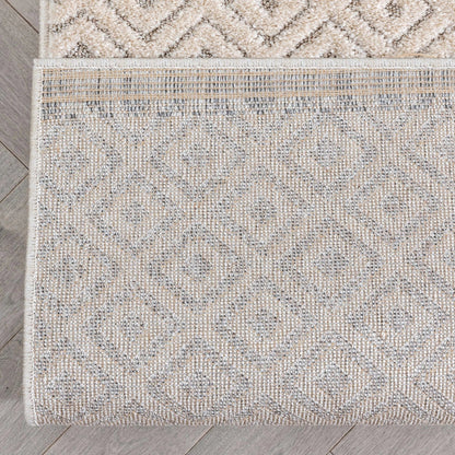 Custom Size Runner Pia Tribal Geometric Diamond Pattern Beige Grey Choose Your Width x Choose Your Length Hallway Runner Rug Well Woven