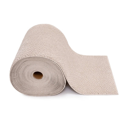 Custom Size Runner Pia Tribal Geometric Diamond Pattern Beige Grey Choose Your Width x Choose Your Length Hallway Runner Rug Well Woven