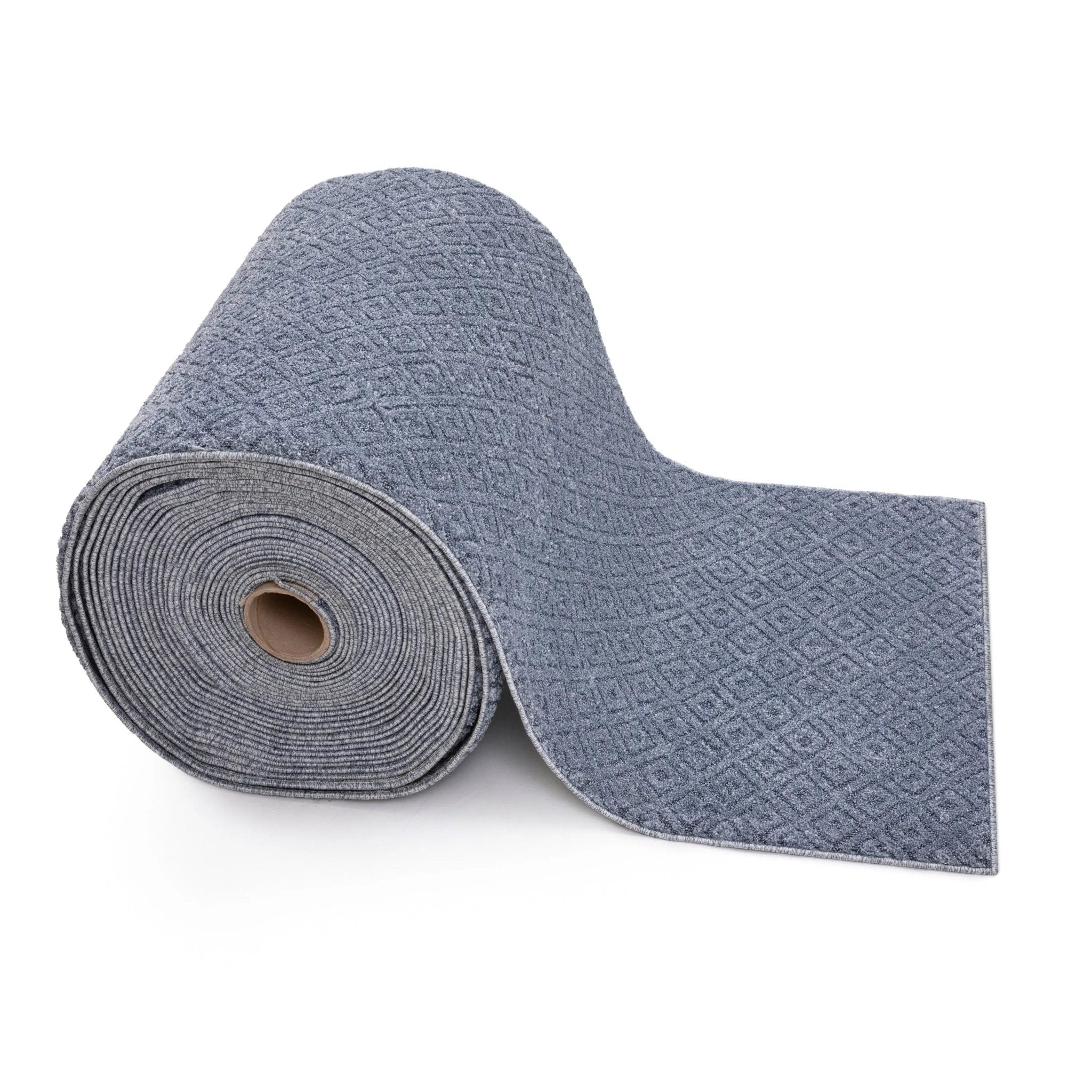 Custom Size Runner Pia Tribal Geometric Diamond Pattern Light Blue Choose Your Width x Choose Your Length Hallway Runner Rug Well Woven