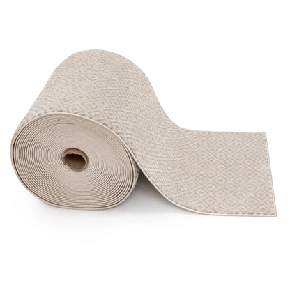 Custom Size Runner Pia Tribal Geometric Diamond Pattern Light Grey/Beige Choose Your Width x Choose Your Length Hallway Runner Rug Well Woven