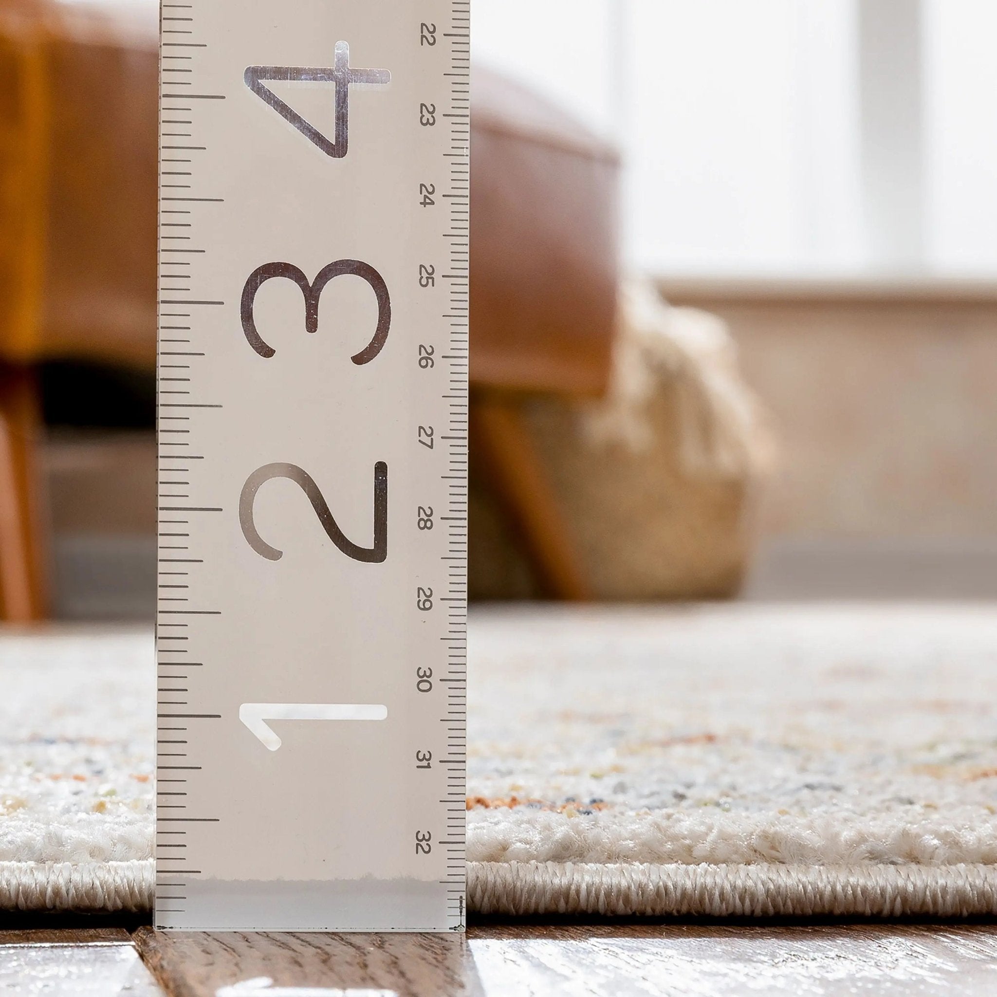 Kian Cream Vintage Panel Distressed Rug Well Woven