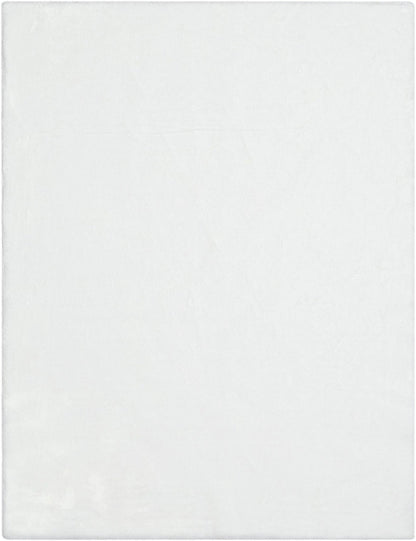 Crest Modern Glam Faux Fur Plush White Shag Rug Well Woven