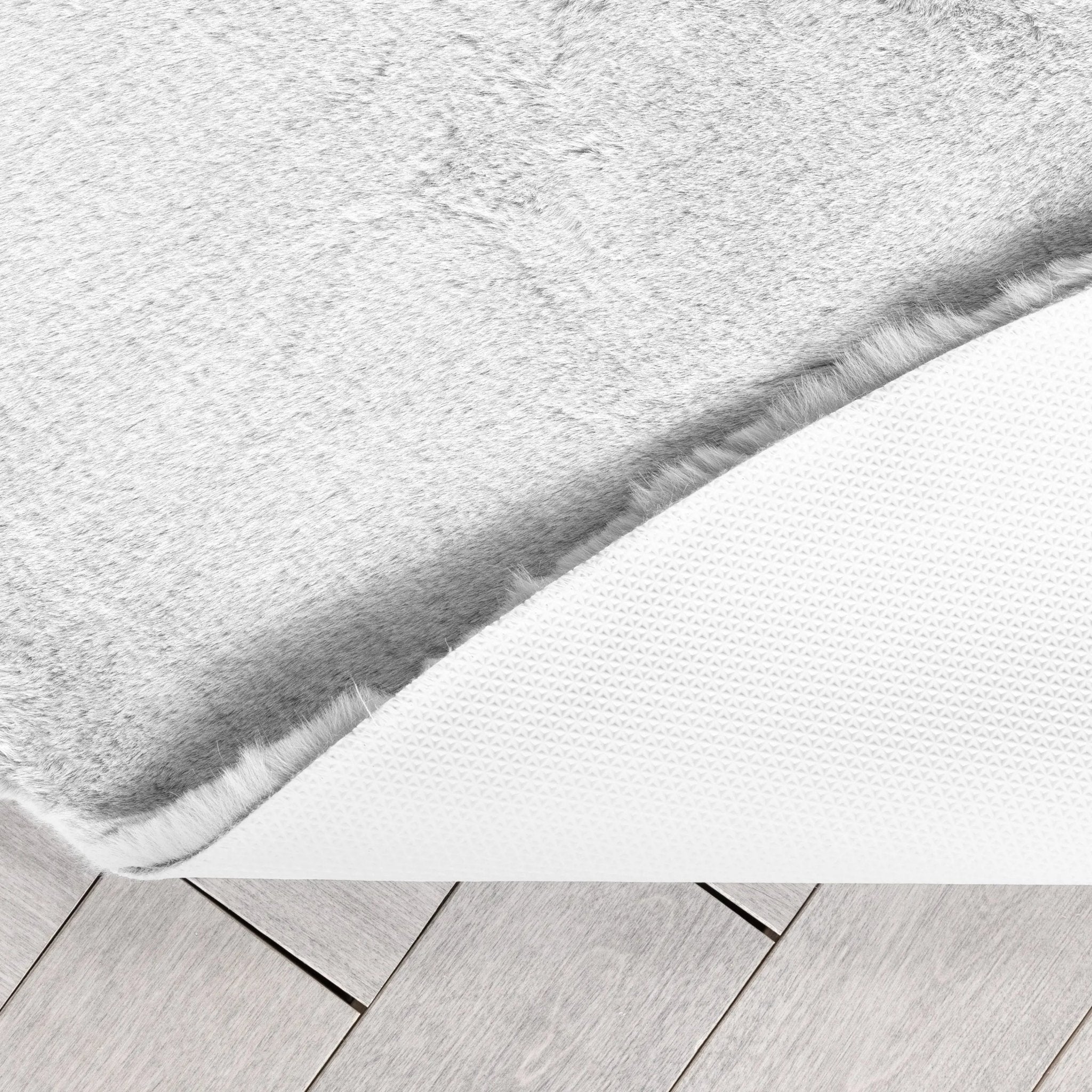 Crest Modern Glam Faux Fur Plush White Shag Rug Well Woven