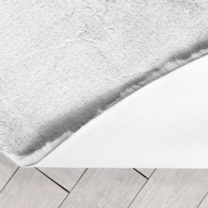 Crest Modern Glam Faux Fur Plush White Shag Rug Well Woven