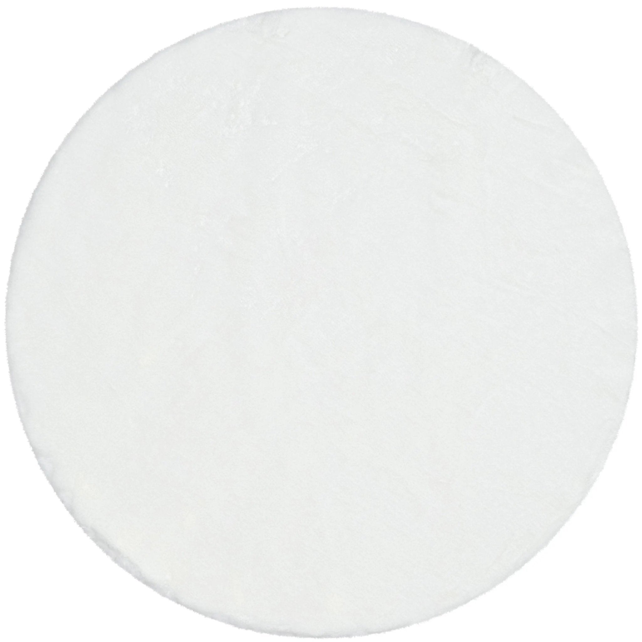 Crest Modern Glam Faux Fur Plush White Shag Rug Well Woven