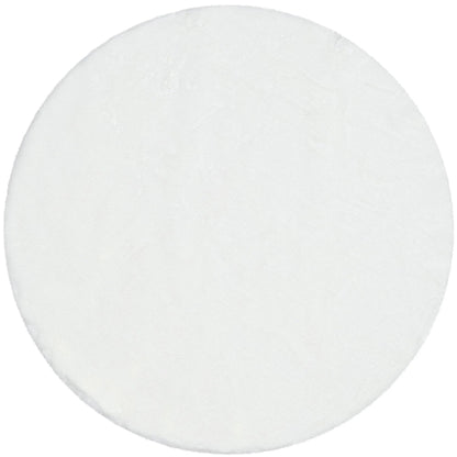 Crest Modern Glam Faux Fur Plush White Shag Rug Well Woven