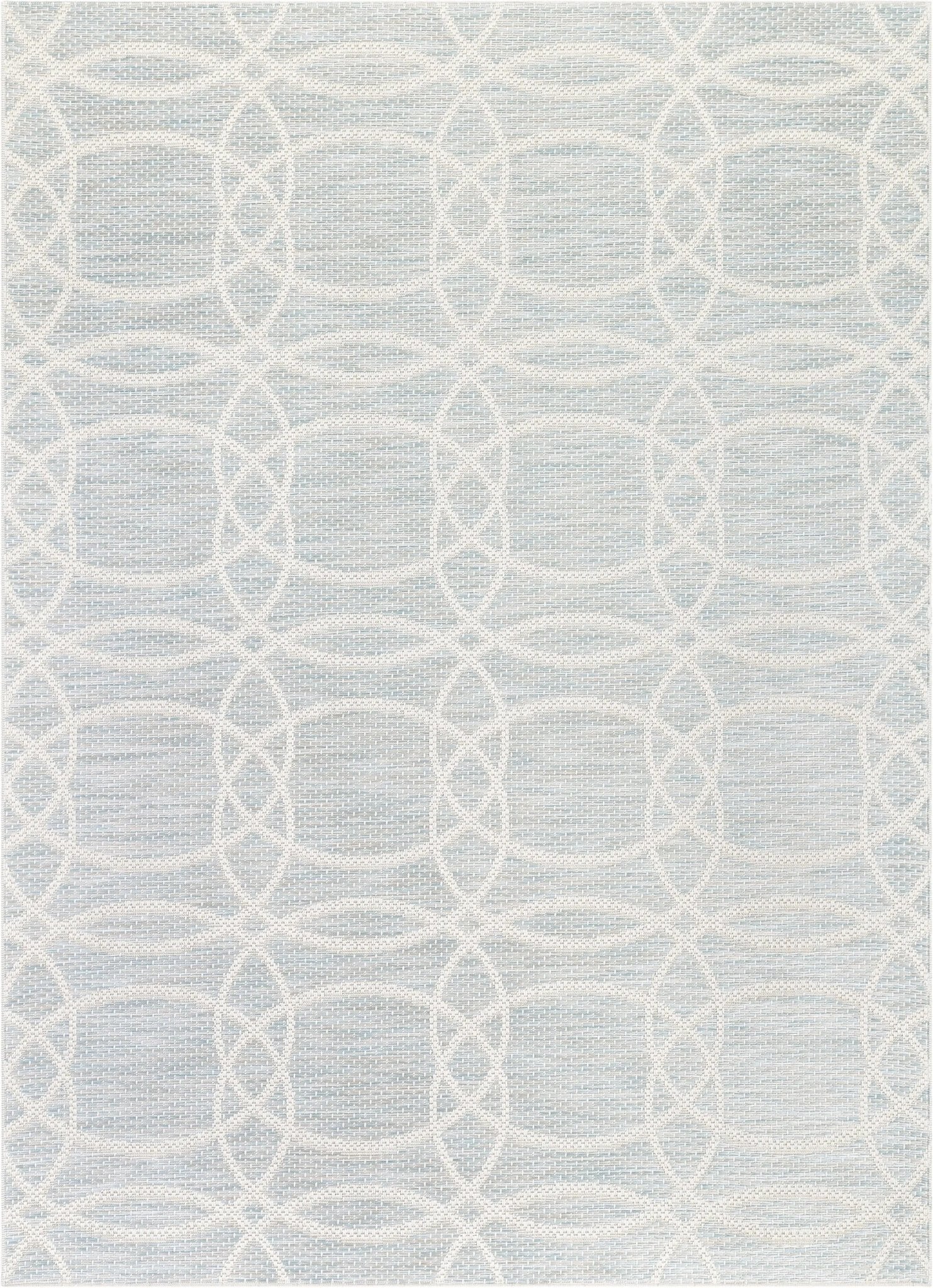 Tocha Modern Geometric Blue Flatweave Rug Well Woven