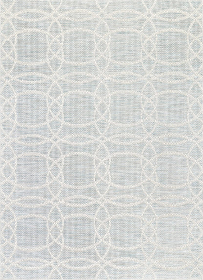 Tocha Modern Geometric Blue Flatweave Rug Well Woven