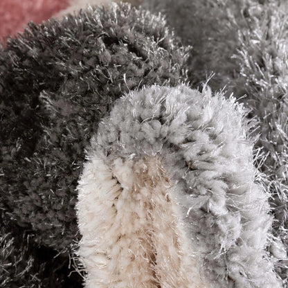 Holland Modern Geometric Blush 3D Textured Thick & Soft Shag Rug Well Woven