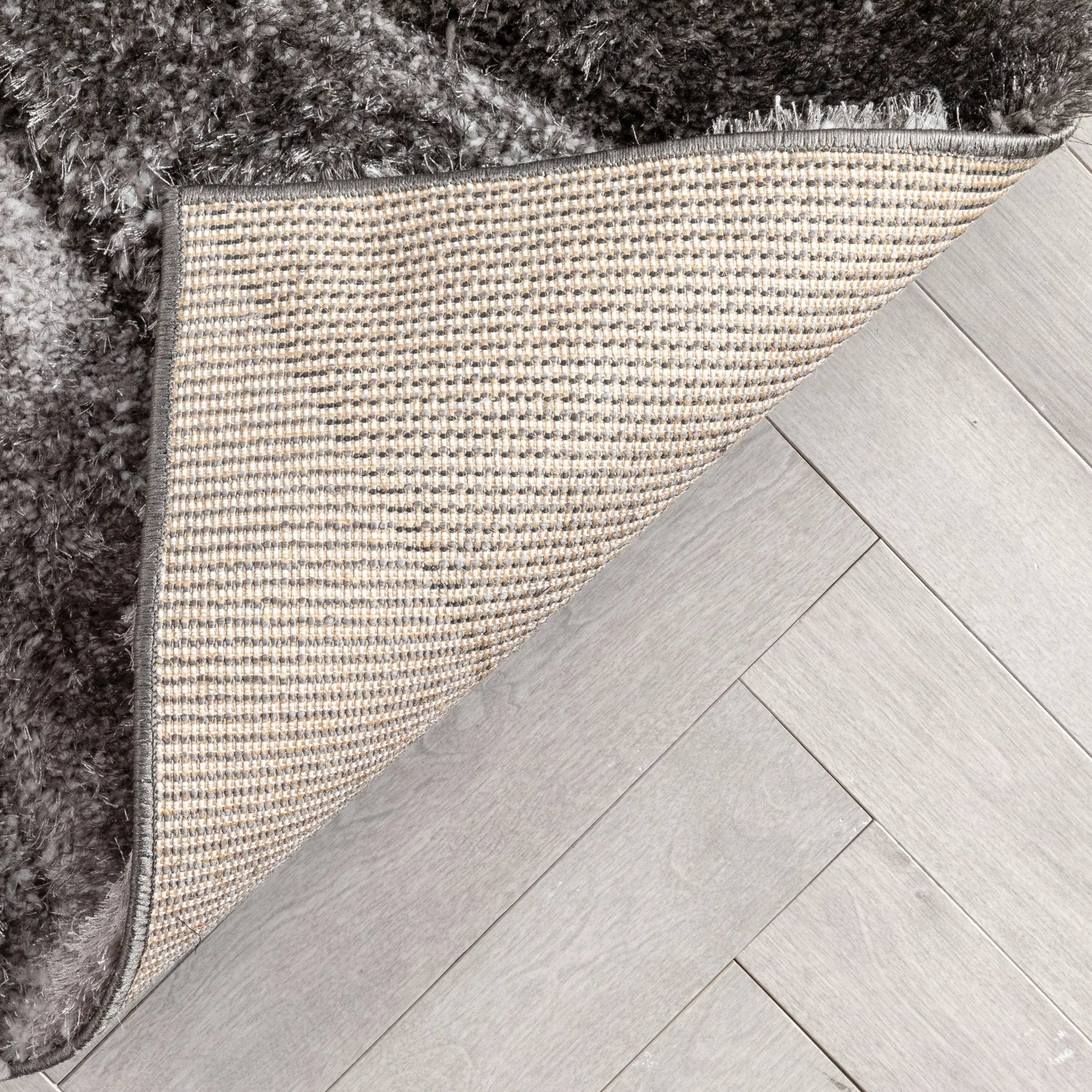 Luz Modern Geometric Black 3D Textured Thick & Soft Shag Rug Well Woven