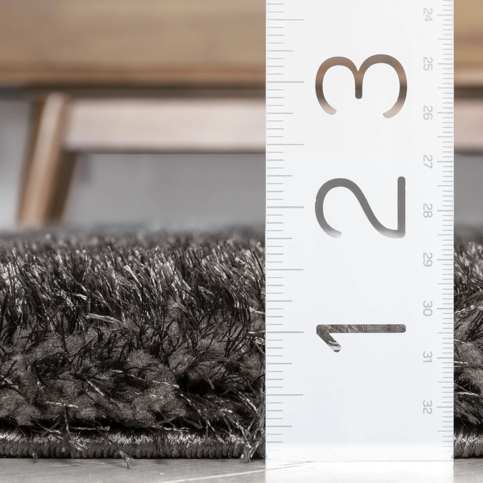 Luz Modern Geometric Light Blue 3D Textured Thick & Soft Shag Rug Well Woven