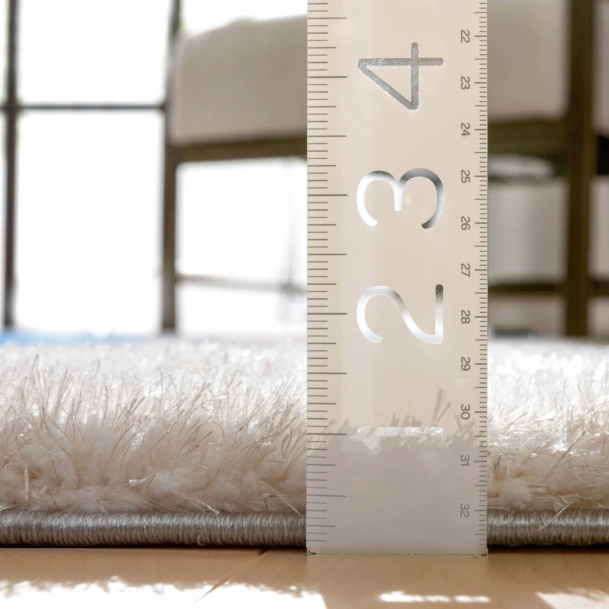 Escondido  Modern Geometric Boxes Shag Light Blue 3D Textured Thick & Soft Shag Rug Well Woven