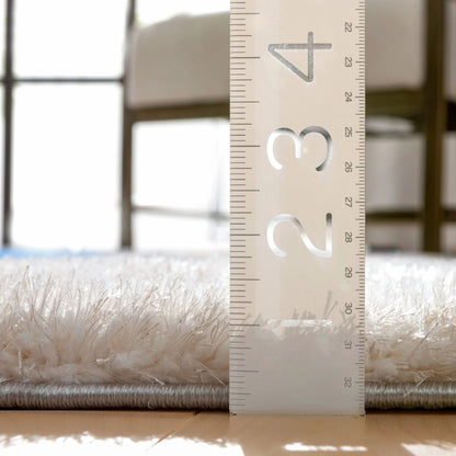 Escondido  Modern Geometric Boxes Shag Light Blue 3D Textured Thick & Soft Shag Rug Well Woven