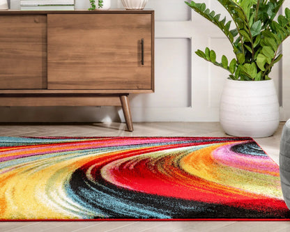 Pleasure Multi Modern Bright Rug Well Woven