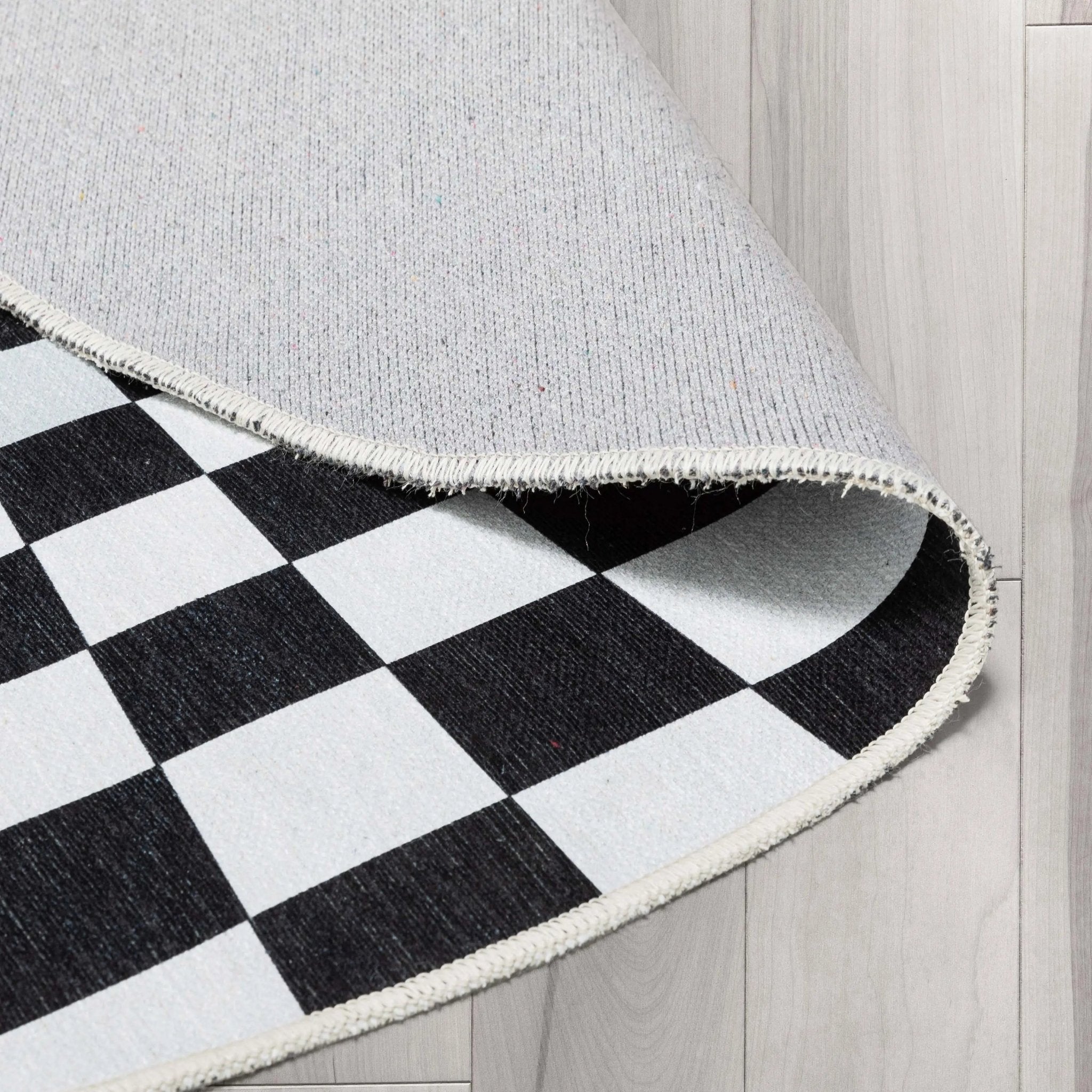 Optical Illusion 3D Bottomless Hole Black Ivory Area Flat-Weave Rug Well Woven