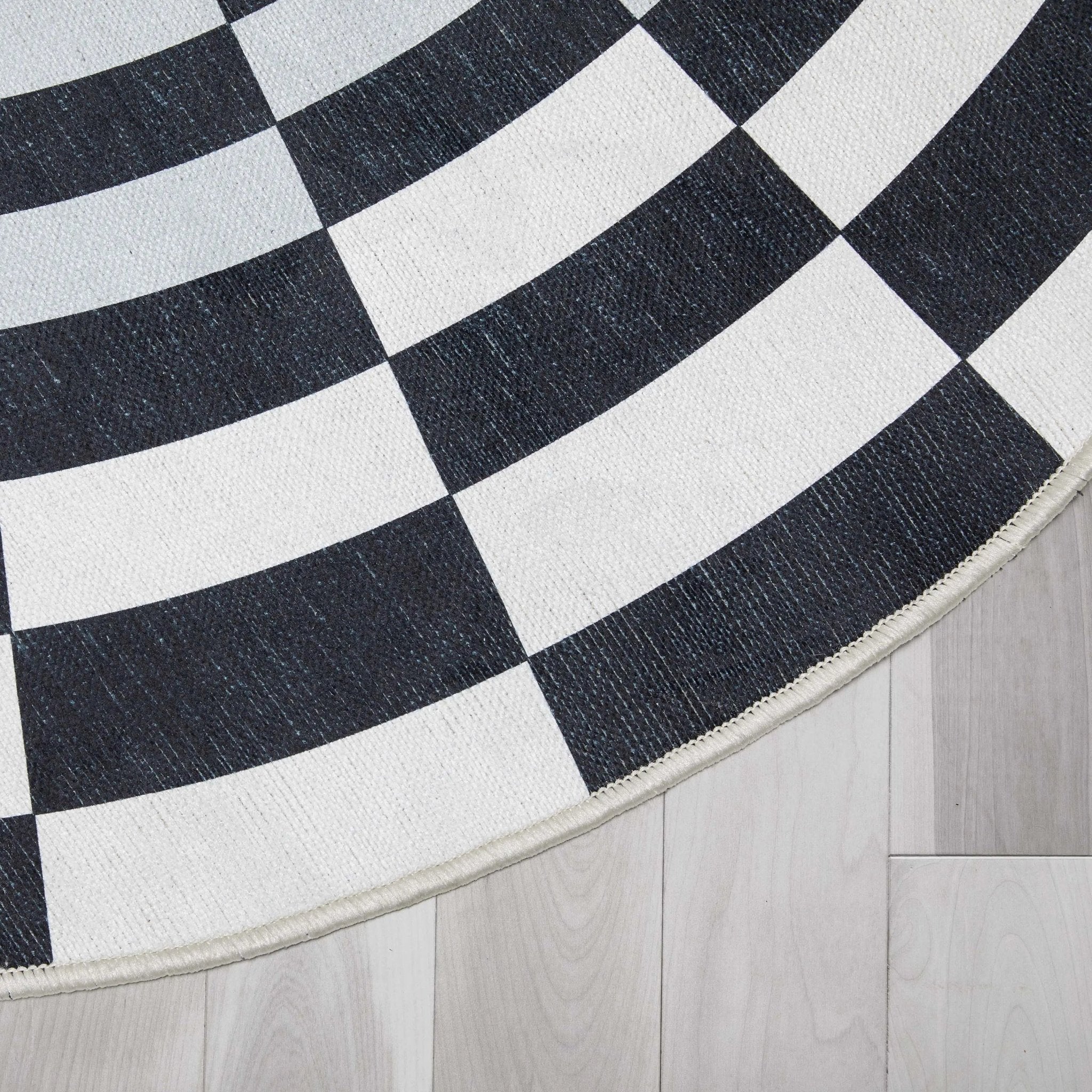 3D Portal Bottomless Hole Black Ivory Area Flat-Weave Rug Well Woven