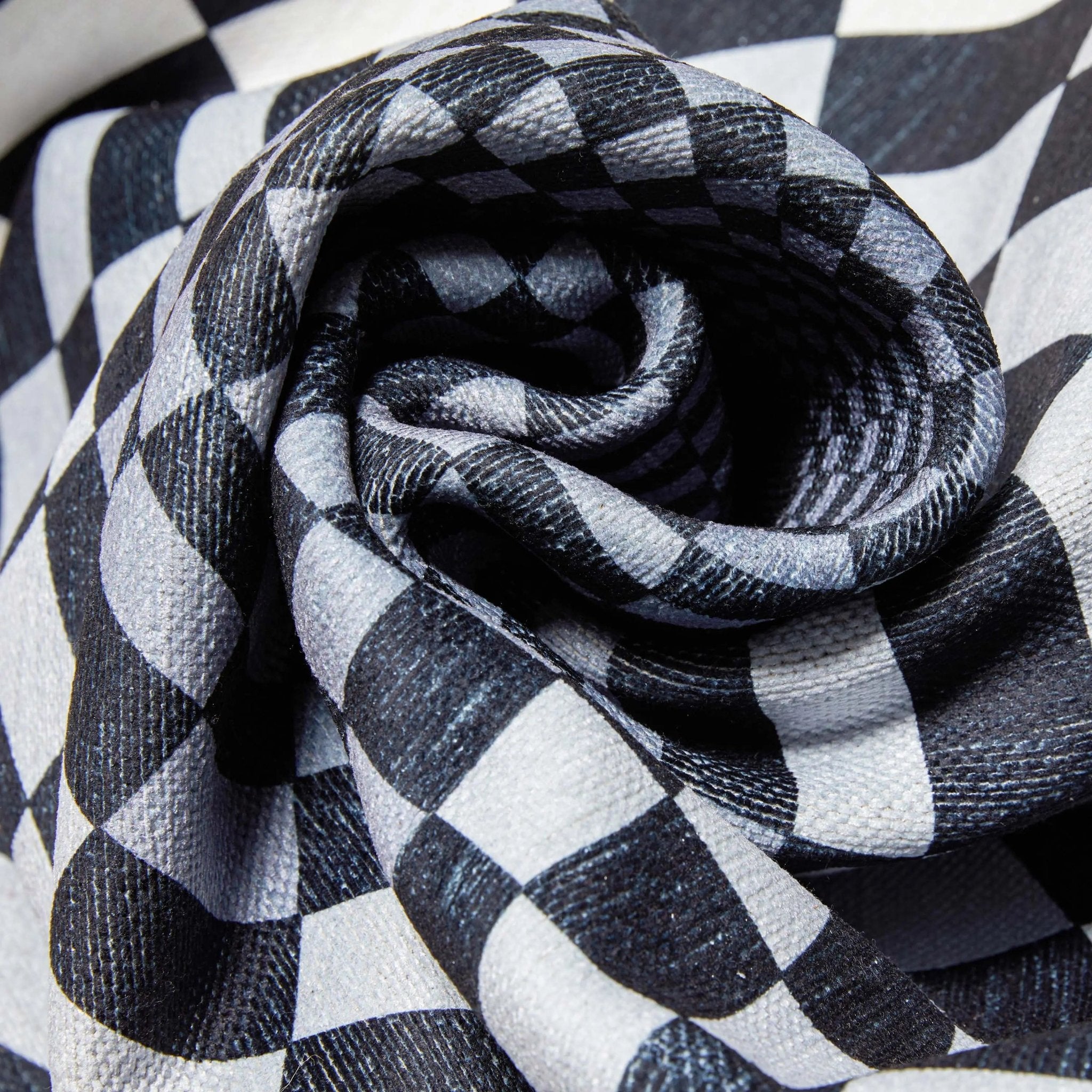 3D Portal Bottomless Hole Black Ivory Area Flat-Weave Rug Well Woven