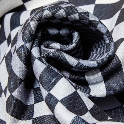 3D Portal Bottomless Hole Black Ivory Area Flat-Weave Rug Well Woven