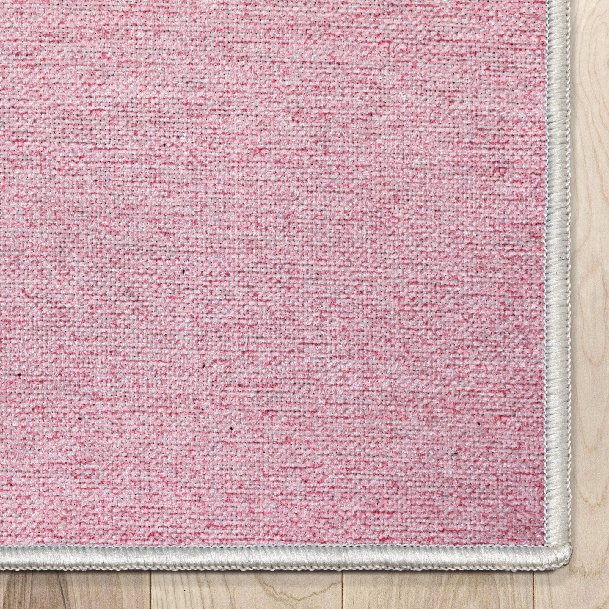 Pink Sprinkles Donut Novelty Pink Flat-Weave Rug Well Woven