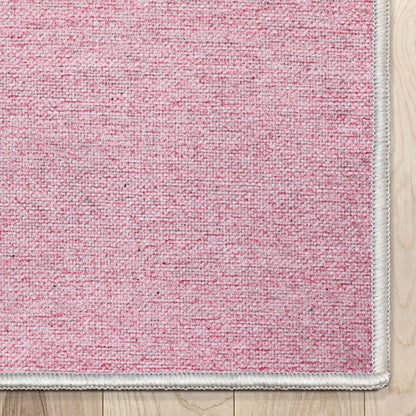 Pink Sprinkles Donut Novelty Pink Flat-Weave Rug Well Woven