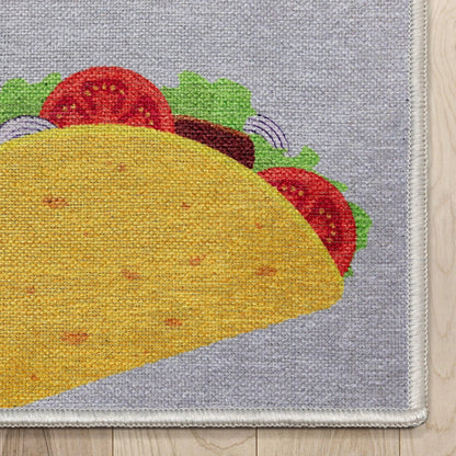 Multi Tacos Novelty Multi Pink Flat-Weave Rug Well Woven